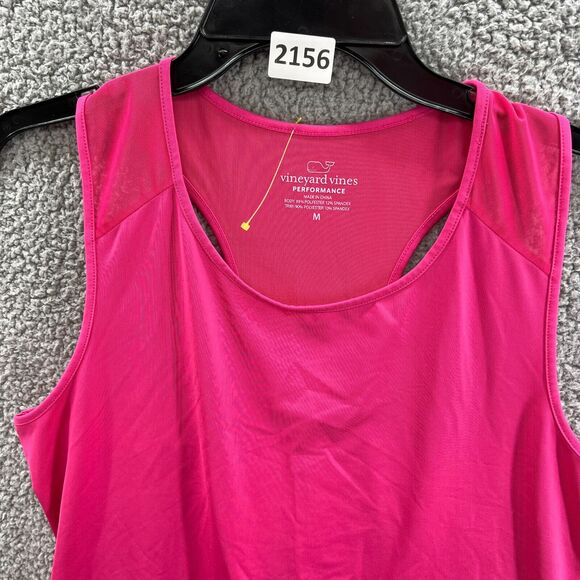 Vineyard Vines Women’s Performance Tank Pink Mesh Back Detail Size Medium M - Picture 11 of 11